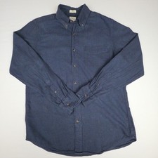 J.Crew Brushed Twill Slim Fit Button Down Shirt Mens Medium Navy Blue Cotton picture