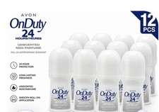 12-Avon ON DUTY 24 HOURS UNSCENTED Roll-on Deodorant 2.6oz picture