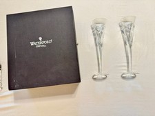Waterford Crystal Wishes Love & Romance Champagne Flutes Pair NIB picture