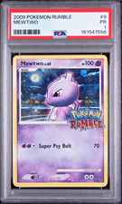 HUGE SWIRL PSA 1 2009 Pokemon Rumble Mewtwo 9/16 Holo Foil Rare Promo Stamped picture