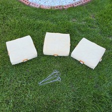 Vintage Baseball Bases Lot Three Canvas Leather Base 1950s 1960s 1970s picture