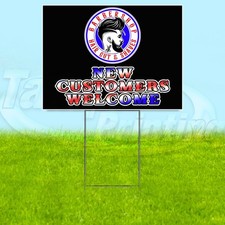 BARBERSHOP 18x24 Yard Sign Hair Salon Plastic Corrugated WITH STAKE USA YS08083 picture