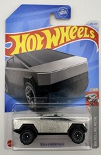 2024 Hot Wheels 1/64 Scale TESLA CYBERTRUCK Silver 246/250 Rolling Metal 4/5 picture