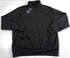 NWT LARGE 5.11 TACTICAL MENS JOB SHIRT 1/4 ZIP 2.0 72534 BLACK PATCHES REMOVED picture