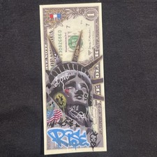 Graffiti Liberty Sticker Art Print Dollar Bill Art Graffiti Art Street Art Print picture