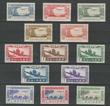 GUINEA FRENCH COLONIES AIRPLANES AVIATION  AIR MAIL MH SET (GUINE 133) picture