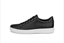 Men’s Sz 8-8.5 Ecco Soft Classic Sneakers,Black 857664 picture