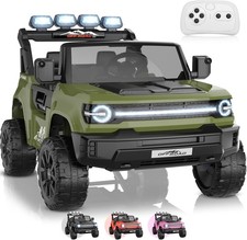 24V Electric Ride on Car for Kids, 4WD/2WD Switchable, LED Light, Back Storage picture