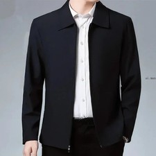 Chaqueta de Invierno Cortavientos para Hombre Chamarras Cremallera y Cuello Sola picture