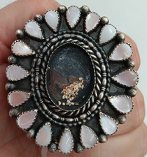 Vintage Navajo Kevin Billah Sterling Silver Cluster Ring | Size 7 | AS-IS|Repair picture