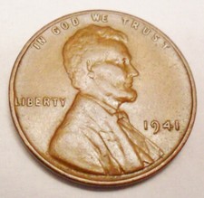 1941 P Lincoln Wheat Cent / Penny  AVE CIRCULATED  **FREE SHIPPING** picture