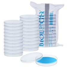 Biologix® Petri Dishes with Lids, 90x17mm Sterile Plastic Petri Dishes, Clear picture