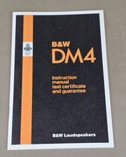 B&W DM4 Instruction Manual D-6016 picture