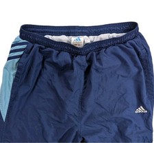Vtg 2001 Adidas Windbreaker Pants Joggers Navy And Teal Men's Sz Med Y2K  picture