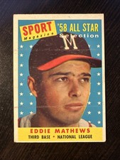 1958 TOPPS #480 EDDIE MATHEWS A.S. VG-EX *Hot Corner Vintage* A picture