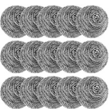 15 Pack Steel Wool Scrubber, Metal Kitchen Scrubbing Sponges, Dishwashing Scouri picture