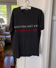Vintage 90s Hanes Beefy-T Men's Black Lucky Graphic Cotton Crew Tee Shirt Size L picture