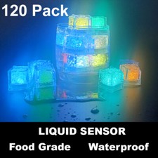 120Pcs LED Light Ice Cubes Waterproof Luminous For Party Wedding Home Decoration picture