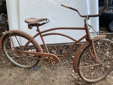 vintage monarch bicycle red 1950s picture
