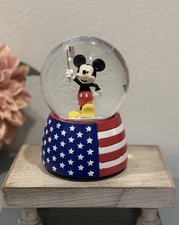 Disney Mickey Mouse Patriotic Musical Snow Globe National Anthem 4th of July New picture