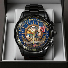 Popeye Celebrating Freedom USA 250th Anniversary Watch Stainless Steel HT179262 picture