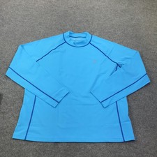 Coolibar Rash Guard Shirt Mens XL Blue UPF 50+ Swim Quick Dry Surf Top 03505 picture