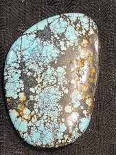 134ct. Hubei Turquoise Cabochons Blue & Black Webbing Very Striking Natural picture