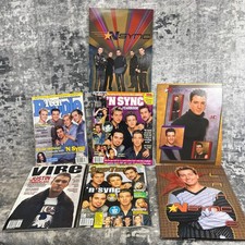 Vtg NSync Justin Timberlake Lot Magazines Folders Posters Y2K Pop Memorabilia picture
