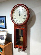 FULLY RESTORED SETH THOMAS #2 REGULATOR WEIGHT DRIVEN WALL CLOCK picture