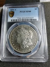 1896 S Morgan Silver Dollar PCGS XF40 picture