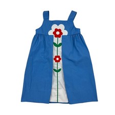 Florence Eiseman Girl's Blue A-Line Flower Dress 6 Cotton picture