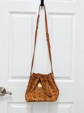 Vintage MCM München Cognac Visetos Drawstring Bucket Shoulder Crossbody Bag picture