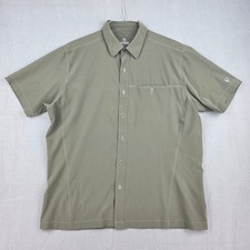 KUHL Tufflex Shirt Mens Large Green Short Sleeve Button Up Hiking Outdoor picture
