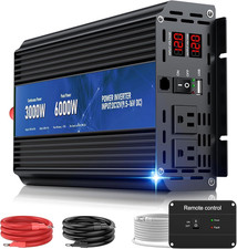 3000W Power Inverter 12V DC to 110V/120V AC Converter, 6000W Peak RV Use picture