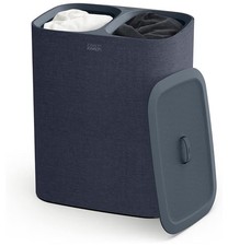 Joseph Joseph Tota 60L Laundry Hamper Separation Basket with Lid Dark Blue picture