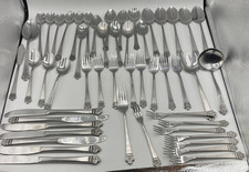 Lot of 51 Pieces Vintage National Stainless Flatware Silverware picture