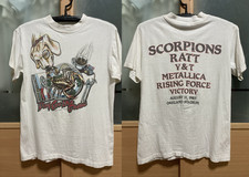 Scorpions Day On The Green Tour 1985 Double Sided White Concert T-Shirt picture