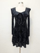 Killstar Dress Black Burnout Velvet Gothic Goth Medium M picture