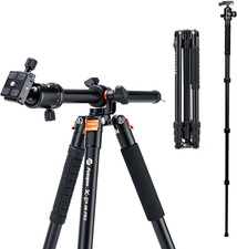 Horizontal Camera Tripod 75 Inch Aluminum 360 Degree Ball Head Quick Release Pla picture