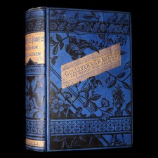 1880 Rare Victorian Book - Gulliver's Travels and Baron Munchausen, Illustrated picture