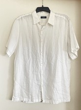 Theory Linen Short Sleeve Shirt Size Medium picture