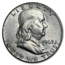 1963-D Franklin Half Dollar Fine/AU picture