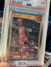 Fleer 1988-89 All-Star Team Michael Jordan Chicago Bulls #120 PSA 9 Graded picture