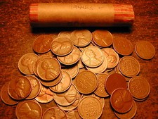 1944-S LINCOLN WHEAT CENT PENNY ROLL, nice condition   picture