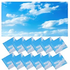 Torixqi 12 Pcs Fluorescent Light Covers Magnetic Filters 4 x 2 ft Blue Sky picture