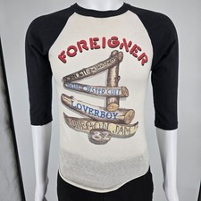 Vintage 1982 Oregon Jam Foreigner/Joan Jett/BOC Raglan Concert T-Shirt (XS) picture