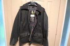 BARBOUR - A105 BEDALE WAX COTTON JACKET & HOOD - NAVY - MADE IN NZ -  SIZE 40 picture