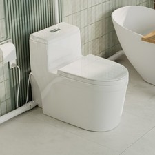 600W One Piece Macerating Toilet System Upflush Toilet w/ 3 Inlets for Basement picture