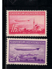 1936 Liechtenstein Scott C15-16 Zeppelin Mint MH picture