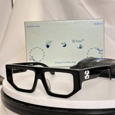 Off‑White OERI013F Unisex Eyeglasses 53‑17‑145 Black Frame Clear Lens picture